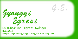 gyongyi egresi business card