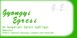 gyongyi egresi business card